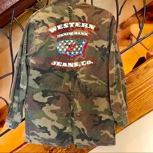 Western Denim Bank Camo Jacket XS